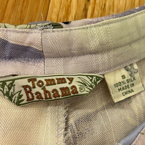 Tommy Bahama small silk cropped novelty pants pockets Lagen beach resort sail - Picture 5 of 7